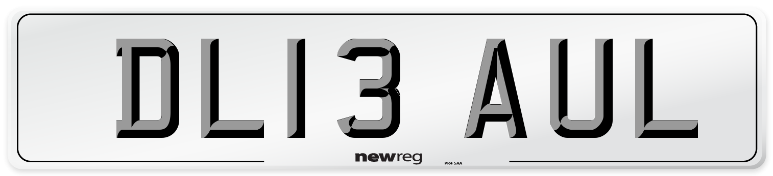 DL13 AUL Number Plate from New Reg